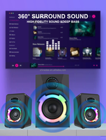 Shinedee-Shinedee 2.1 haut-parleur stéréo Surround Subwoofer BT5.3 RGB étanche HomeTheater Audio ordinateur haut-parleur de jeu
