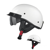 Casque de moto d'été homologué DOT, en matériau ABS, casque ouvert demi-face pour hommes et femmes