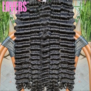 Bán Buôn Chưa Qua Chế Biến Cabello Humano Nguyên Liệu Tự Nhiên Trinh Nữ Lớp Biểu Bì Phù Hợp Ấn Độ Tóc Con Người Sóng Nước Bó Xoăn - Product Image 4