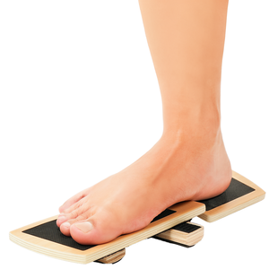 Planche d'équilibre pour la cheville (bois) – Renforceur de pieds, entraîneur pour entorses de la cheville, exercices de stabilité, physiothérapie, fasciite plantaire - Product Image 1