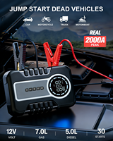 JSQC-20000 12V 20 000 mAh Démarreur de saut multifonctionnel, gonfleur de pneus de voiture et chargeur de téléphone portable, batterie externe pour camion et moto