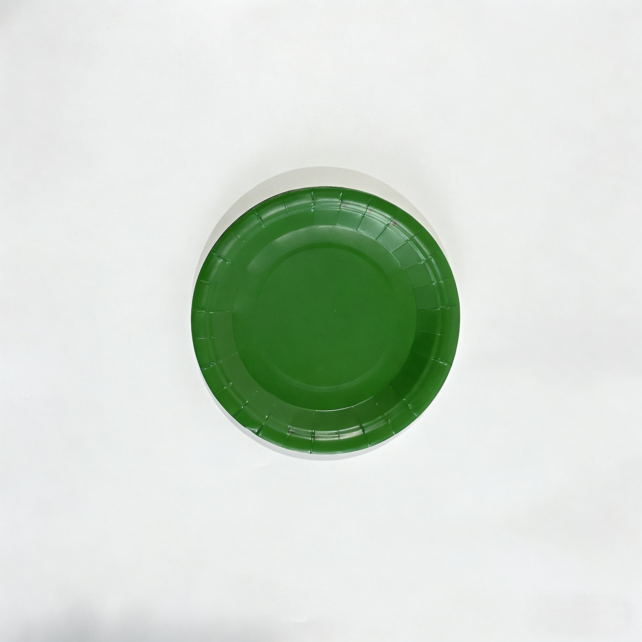 จานกระดาษ 7 นิ้ว*10 ชิ้น*สีเขียว