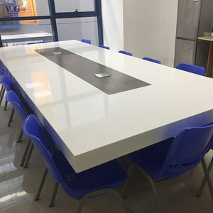 Table de réunion moderne blanche grande capacité (16 personnes) durable avec chaises pour bureaux et salles de réunion d'hôtels (OEM/ODM) - Product Image 5