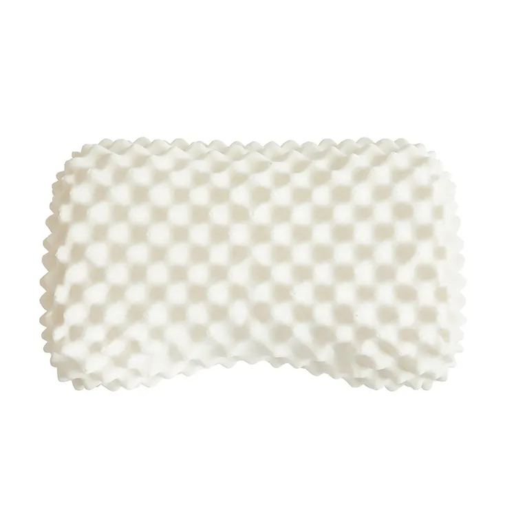Almohada de látex natural de espuma de alta densidad comprimida transpirable con forma redonda