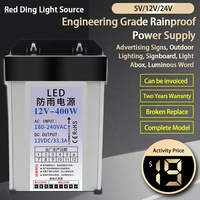 Alimentation électrique à découpage haute puissance 12V 33,3 Ampères, étanche, fabriquée en Chine, 400W, entrée AC 220V