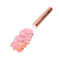 Vente chaude Rose Or Brillant Cercle Confettis Canon Brillant UV Étiquette Feuille Papier Partie Poppers