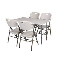 Hochwertiger tragbarer Klapptisch für den Außenbereich 4/6/8ft Faltbarer Garten tisch aus weißem Kunststoff Modernes Design für Dining Events Party