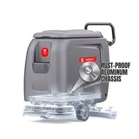 Nettoyeur de sols électrique à double brosse CleanHorse ARES510, autolaveuse industrielle avec grand réservoir de 55 L pour entrepôt