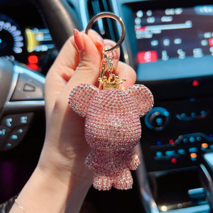 Bán Buôn Sang Trọng Xe <span class=keywords><strong>Keychain</strong></span> khảm Với Kim Cương Gấu Chống Mất Khuyến Mại Quà Tặng <span class=keywords><strong>Keychain</strong></span> - Product Image 2