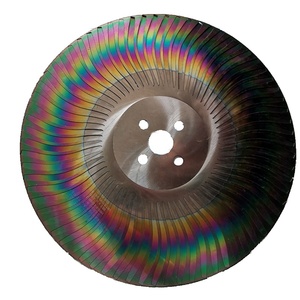K Rainbow Color M42 Hss Tari Lame de scie 350mm de qualité industrielle Support OEM personnalisable pour les combats de coqs de cuisses de poulet - Product Image 1