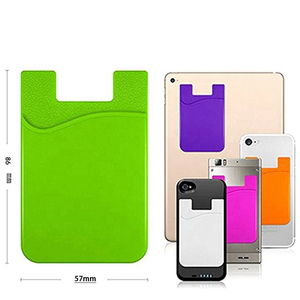 Custom Logo Printed Adhesive Back Silicone Phone Card Holder Credit Card Pocket for Business Campaign Corporate Promotional Gift - Product Image 4