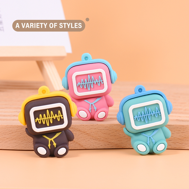 Cool Gadgets Memory Stick Cartoon Music Robot Pen Drive Usb Flash Drive 32GB 64GB Pen Thumb Drive Musician U Disk