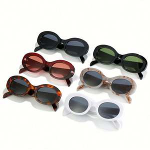Gafas de Sol Redondas Retro de Moda 2022 con Logotipo Personalizado para Hombre y Mujer, Gafas de Sol Ovaladas Negras con Protección UV400 - Product Image 4