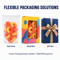 Perzikringen Gummy Candy Groothandel, Suikercoating Tweekleurige Zachte Jelly Snoepjes, HALAL OEM Snoep voor Detailhandel &amp;   Automaten