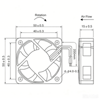 Ventilateur de refroidissement axial DC silencieux Speedfan 50x50x15mm 12V 24V 5015, ventilateur de refroidissement DC sans balais silencieux pour imprimante 3D