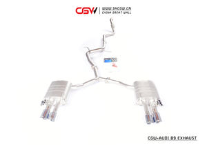 Système d'échappement actif avec silencieux et catalyseur intégré pour <span class=keywords><strong>Audi</strong></span> A4/<span class=keywords><strong>A5</strong></span> B9 3.0T 2016-2024 avec valves électriques - Product Image 1