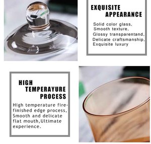 Di lusso decorativo di più colori di vetro candela barattolo con campana Cloche copertura in vetro coperchio per decorazione di nozze - Product Image 5