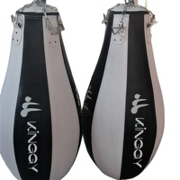 KINGGY Toile en cuir robuste personnalisable pour sacs de frappe – Taille géante, poids personnalisable pour la boxe professionnelle et le MMA