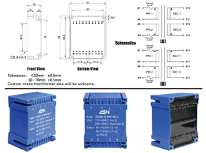 Trasformatore di potenza sigillato piatto <span class=keywords><strong>serie</strong></span> 39/21 UI con 30.0VA Dual 115V - Product Image 4