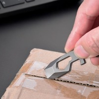 Outil multifonction tactique en titane de grade 5 personnalisé, fourni par l'usine, professionnel, EDC, barre de levier finition délavée, usiné CNC