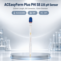 Électrode de capteur de pH pour fermentation GMP, stérilisable à la vapeur pour bioréacteurs pharmaceutiques et biotechnologiques (SIP, CIP), personnalisable OEM/ODM