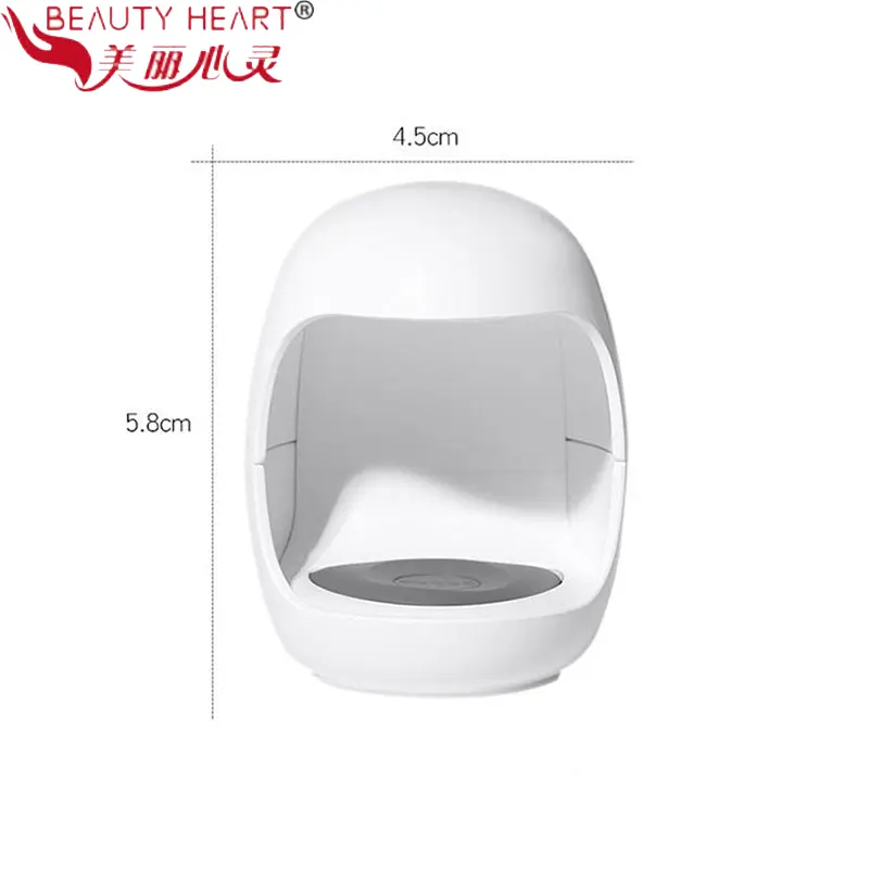 BEAUTY HEART Egg Shape Nail Art Lamp 3W UV LED Lámpara de un solo dedo Conector USB Secador de esmalte de uñas Smart