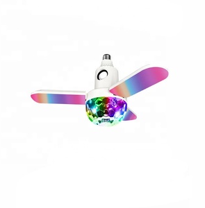 Đèn Âm Nhạc Biến Dạng LED Ba Lá 40W Với Đèn Chiếu Bóng Pha Lê RGB Lớn Và Điều Khiển Từ Xa - Product Image 2