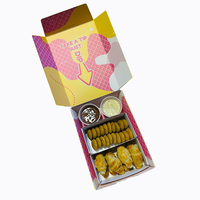 Neuer Stil Schwarze Party-Schokoladen-Keks-Dessertbox Catering-Verpackung Servierplatte mit Trennwänden und Deckel