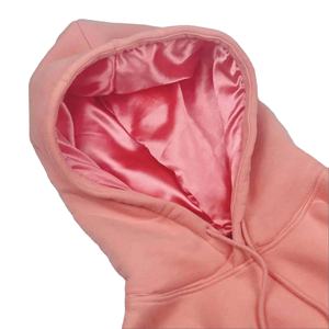 Sudaderas con capucha térmicas con forro de satén de seda de manga larga de alta calidad con logotipo personalizado superventas OEM para hombre - Product Image 2