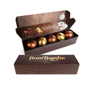 Caja de regalo de embalaje de bomba de chocolate caliente de papel de Navidad de diseño único de fabricante - Product Image 6