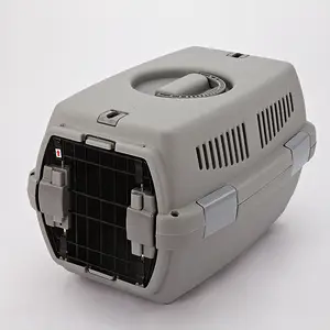 Großhandel große Kunststoff Hundehütten Eisendraht Tür Hund Reise kiste Airline Approved Pet Carrier