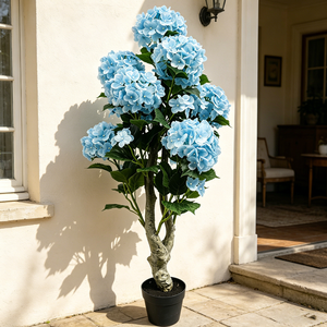 New Design Realistic Indoor <b>Outdoor</b> <b>Artificial</b> Hydrangea Flower <b>Tree</b> Modern Home Decoration Blue 3 Ft/4 Ft/5 ft Hydrangea Plants - Product Image 5