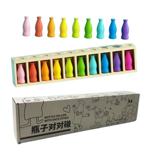 Jeu de correspondance de bouteilles colorées pour enfants de 4 à 6 ans, jouet éducatif en bois, formation à la réflexion interactive parent-enfant - Product Image 5