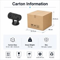 Mini Cámara Wistino 1080P HD Inalámbrica WiFi, Batería Recargable de 1100mAh, Cámara de Seguridad para el Hogar 2.4G, Interior