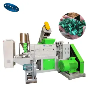 PP bags squeezing compactor machine / plastic waste film recycling squeezer and pelletizer