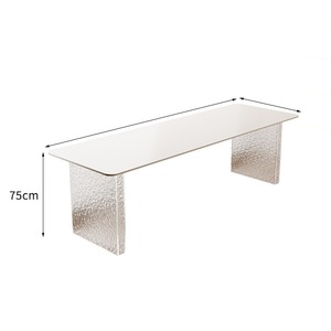 <span class=keywords><strong>Escritorio</strong></span> de sofá de viento silencioso <span class=keywords><strong>blanco</strong></span>, mesa de ordenador pública doble larga con cómodos asientos detrás para el hogar o la oficina - Product Image 6
