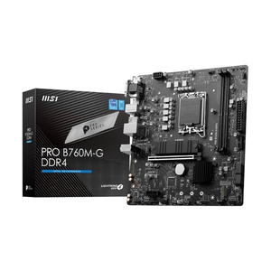 PRO B760M-G <b>DDR4</b> Motherboard Micro-ATX LGA 1700 Socket, 128GB <b>RAM</b>, 4 X DIMM, PCIe 4.0 MSI PRO B760M-G <b>DDR4</b> Micro-ATX LGA 1700 So - Product Image 1