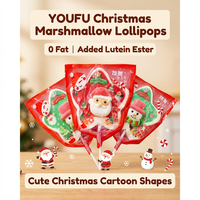 Kerstmis Kerstman Cartoon Marshmallow Lollipop Staafjes Enkelverpakking Groothandel Snoep