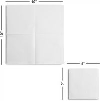 Serviettes en papier jetables 10 "x 10" pour desserts et boissons en lin Serviettes à cocktail pour bar, restaurant, café, mariage, fête