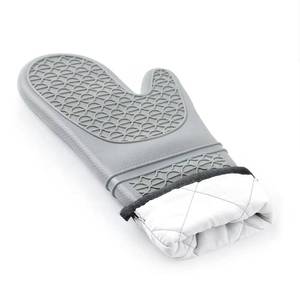 Extra Long Heat Resistant Oven Mitts with <b>Waterproof</b> <b>Silicone</b> Gloves Cotton Liner Dishwasher Safe for BBQ and Grill Use - Product Image 1