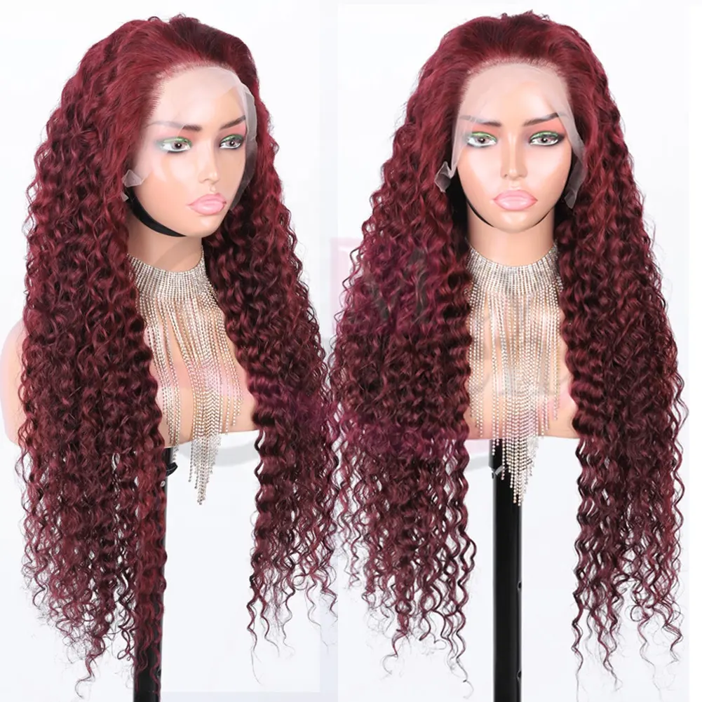 Glueless Deep Wave 13x4 Wigs 100% Virgin Bone Straight Human Hair Wigs Brazilian 360 Full Lace Front Lace Wigs