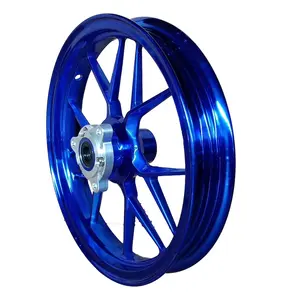 파란 색깔 오토바이 정면/뒷 바퀴 변죽 nmax를 위한 13 14-17 인치 알루미늄 합금 오토바이 바퀴