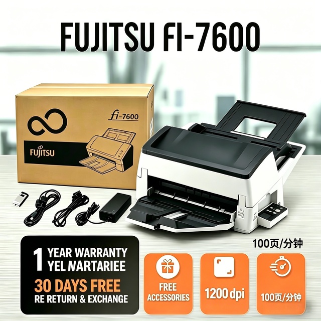 RicohFi-7600 Professional Flatbed CIS Scanner USB Interface Double-Sided CCD Technology A3 Maximum Paper Size Document Scanner