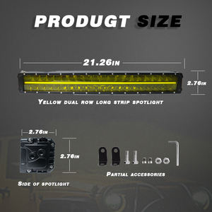 Foco LED para coche, barra de luz de trabajo, barras de luz todoterreno de 2 filas para SUV <span class=keywords><strong>4X4</strong></span>, <span class=keywords><strong>Lada</strong></span> Niva, lámpara de luz de trabajo LED amarilla - Product Image 2