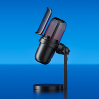 Microphone à condensateur USB professionnel de bureau carte son d'enregistrement de studio avec microphone microphones de jeu podcast