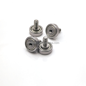 Rodamiento de rosca externa de alta calidad, rodamiento de bolas de ranura profunda para rueda de rodillos 604H1L8M4 604ZZ con tornillo M4 de NTBGT12-8 - Product Image 1