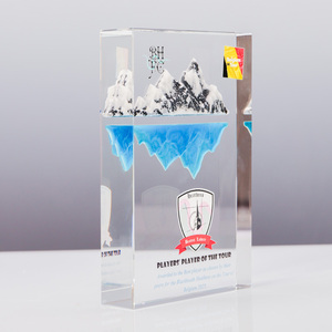 Trophée de cristal de verre de champion imprimé en 3D avec logo personnalisé Petit <span class=keywords><strong>pont</strong></span> pour le sport d'affaires Récompenses uniques personnalisables - Product Image 2