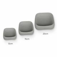 Witte vierkante melamine kommen in diverse maten (breukvast)