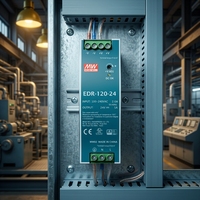 MeanWell EDR-120-24 24V 5A 120W Alimentation à découpage sur rail DIN Système de contrôle industriel Alimentation à découpage