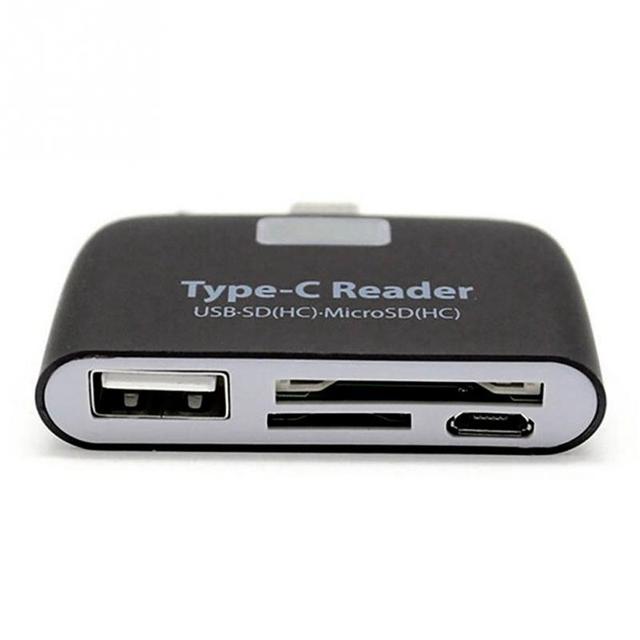Type C USB 3.1 to USB2.0 OTG Function Card Reader HUB SD TF Card Reader